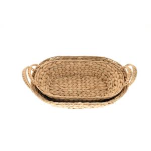 Walton & Co Set of 2 Water Hyacinth Oval Trays